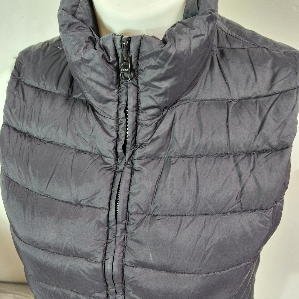 Athabasca Black Black Vest S Reversible Rabbit Fur Full Zip Down Feather Soft - Picture 13 of 14